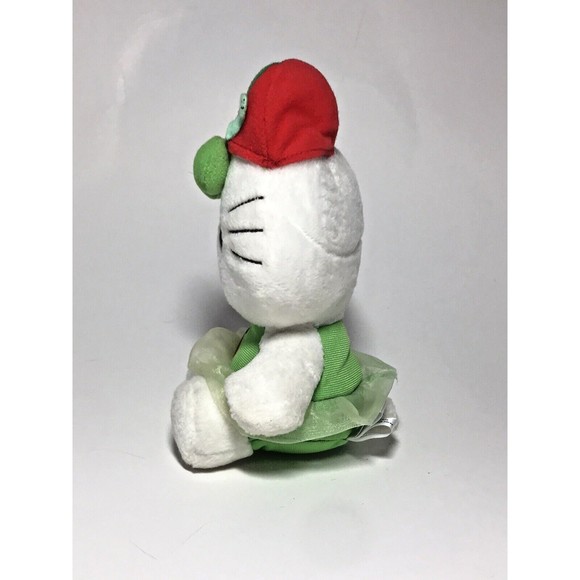 Hello Kitty Red Apple Worm Plush Green Tutu Nakajima 7” Kawaii Japan 2003 Rare - Picture 4 of 10